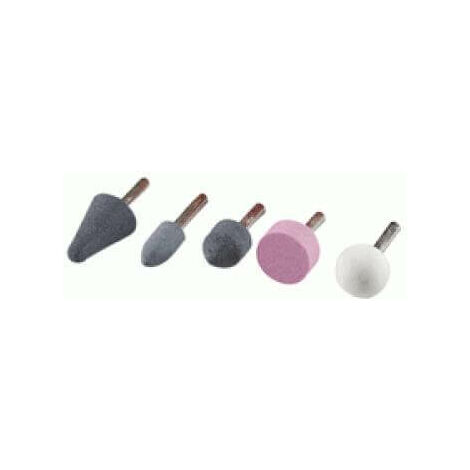 Set 5 meules abrasives avec tige tige 6mm pour perceuse