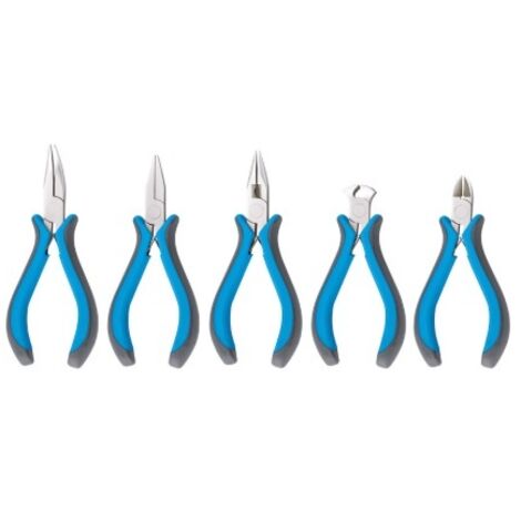 Set 5 mini pinze tronchesi becco per elettronica di precisione Fervi 0020
