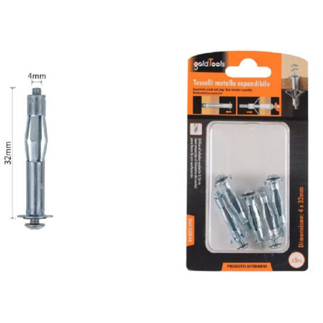 Set 5 Pcs Metal Expansion Plugs Expansion Screws Style I 4 X 32mm 92848
