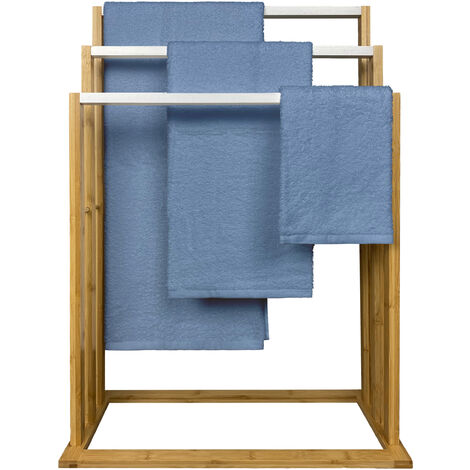 Set 5 Pezzi Asciugamani Tinta Unita In Spugna 100% Cotone 1 Telo Doccia Grande 2 Salvietta Viso 2 Salviette Ospite Salviette Assorbenti Asciugatura Rapida Azzurro