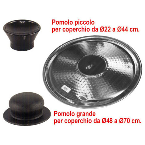 Set 5 pomoli grandi con vite per coperchi – Per coperchi di grandi dimensioni – Robusti e affidabili