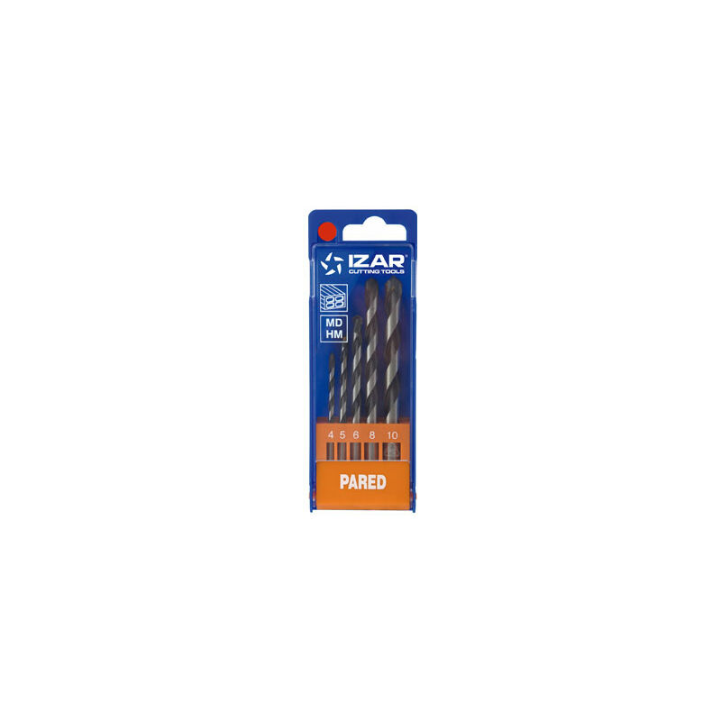 Image of Izar - set di punte per pareti cilindriche standard in carburo di tungsteno 1485- da 4 a 10 mm 5 pezzi - 30215