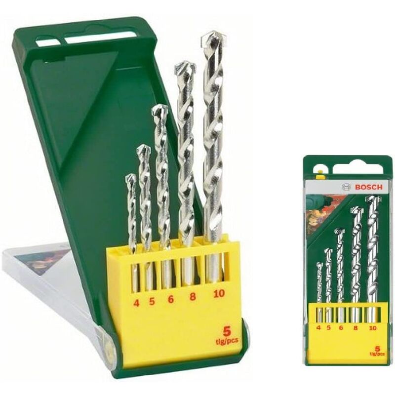 Set 5 punte rullate per muro 4-10 mm - Bosch