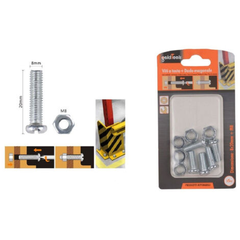 Set 5 Pz View Croce Tonda 8x20 Mm With Exagonal Daid M8 90983