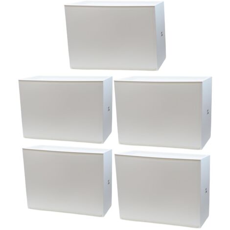 SET 5 SCARPIERE IN PROPILENE 51 X 17 X H39 CM COMPONIBILI IMPILABILI BIANCHE