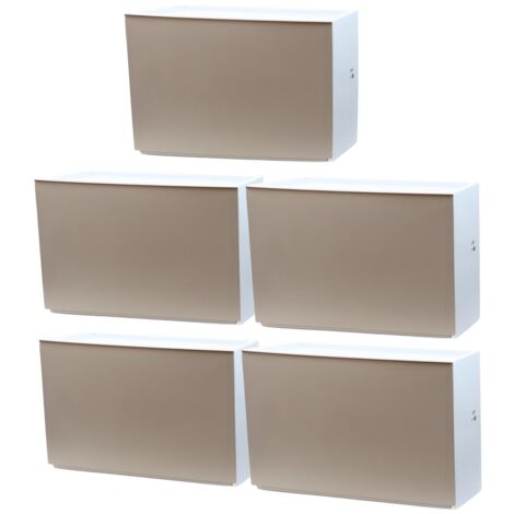 SET 5 SCARPIERE IN PROPILENE 51 X 17 X H39 CM COMPONIBILI IMPILABILI TORTORA