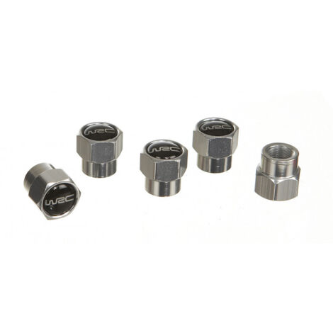 SET 5 TAPPI VALVOLA PNEUMATICI IN ALLUMINIO NERI
