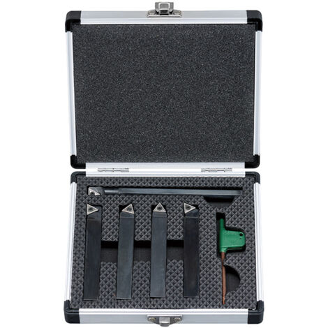 Set 5 utensili ad inserto per tornio FERVI B007/16 - stelo da 16 e 12 mm