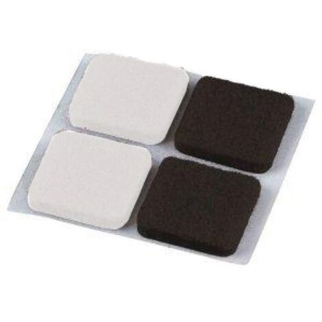 Set 50 Feltrino Adesivo Bianco Mm 25X25 Pz 8 Ferramenta Paracolpi - Piedini