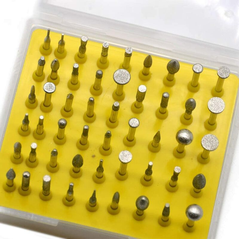Image of Set 50 frese diamantate per dremel vari modelli - mini utensili molette