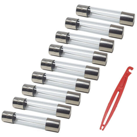 Set 50 Fuble En Vetro A Tubo Avec Pinzetta 1amp A 30amp Fusible