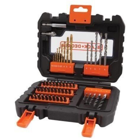 Set 50 pezzi per forare ed avvitare con punte,inserti,porta inserti BLACK+DECKER
