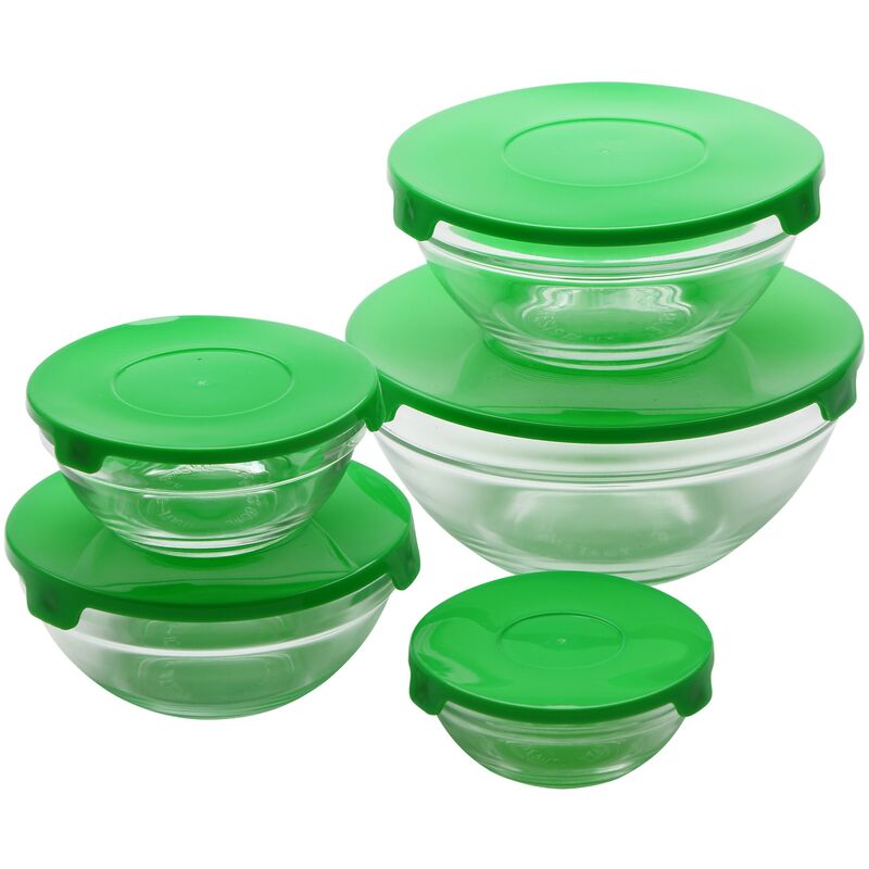 

San Ignacio - SET 5PC BOLES C/TAPA CRISTAL VERDE ENERGY