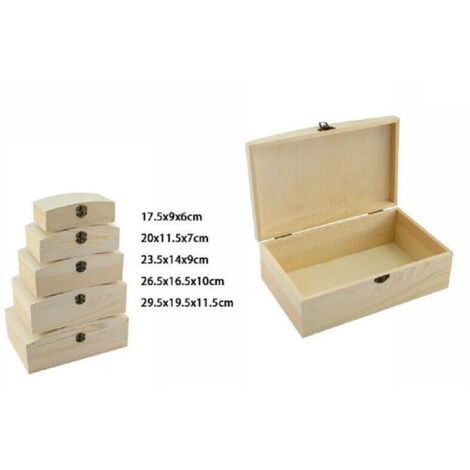 Set 5pz Boîtes En Bois Découpage Porte-bébé