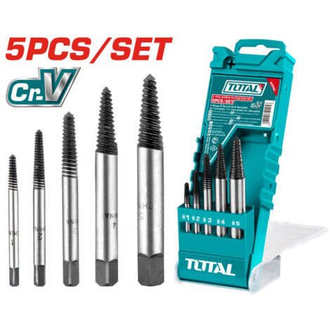 SET 5PZ ESTRATTORI CONICI PER VITI DANNEGGIATE DA 3-6 mm A 14-18mm TOTAL