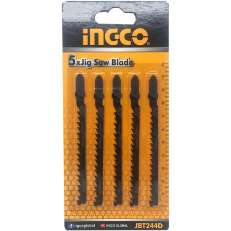 Set 5PZ Lame Ricambio 74mm Per Legno Seghetto Alternativo 6TPI INGCO