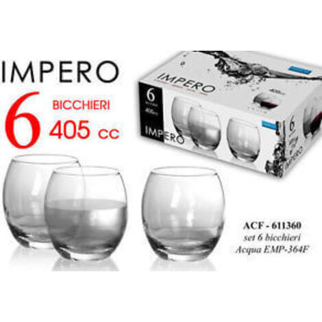 SET 6 BICCHIERI ACQUA IMPERO CC405