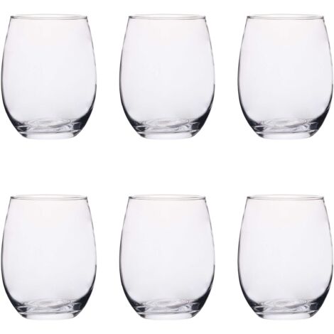 SET 6 BICCHIERI ACQUA TRASPARENTI 610ML