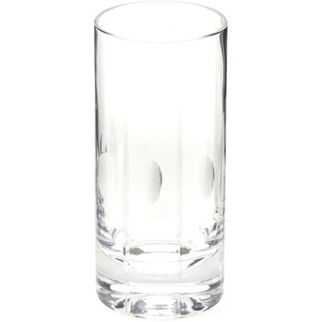 Set 6 bicchieri cilindro alto in vetro trasparente succo e acqua h 17