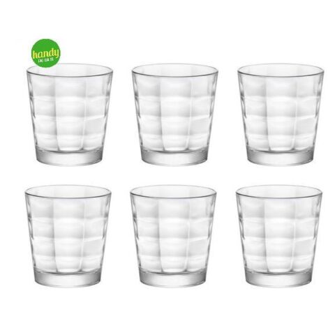 Set 6 bicchieri cube Bormioli 24 cl
