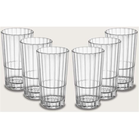 Set 6 Bicchieri da Tavola Bar Oxford Beverage Impilabili 39,5 cl Rocco Bormioli