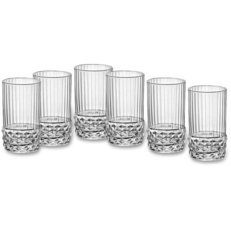 Set 6 Bicchieri Tavola Liquore Shot in Vetro America' 20s 8 cl
