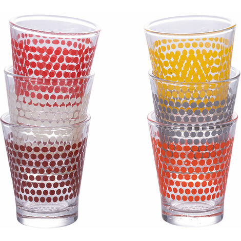 Set bicchierini shot colorati in vetro da 6 pezzi