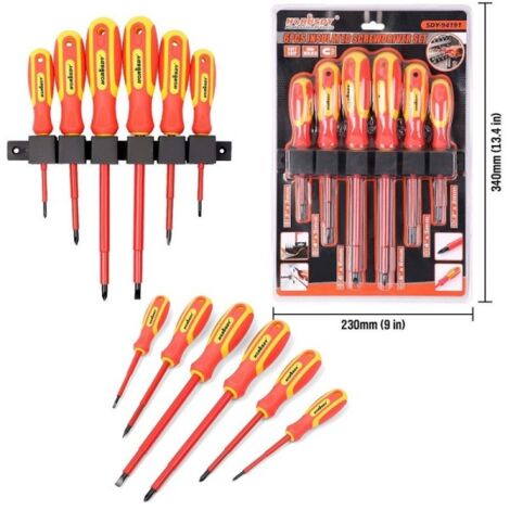 SET 6 CACCIAVITI CACCIAVITE GIRAVITE PUNTA STELLA CROCE PIATTO TAGLIO NUOVO