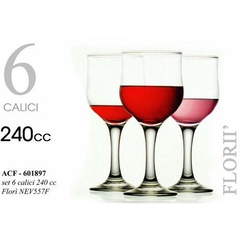 SET 6 CALICI VINO FLORÌ CC.240