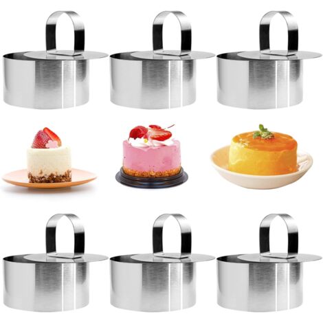 Set 6 cercles pâtisserie inox ronds