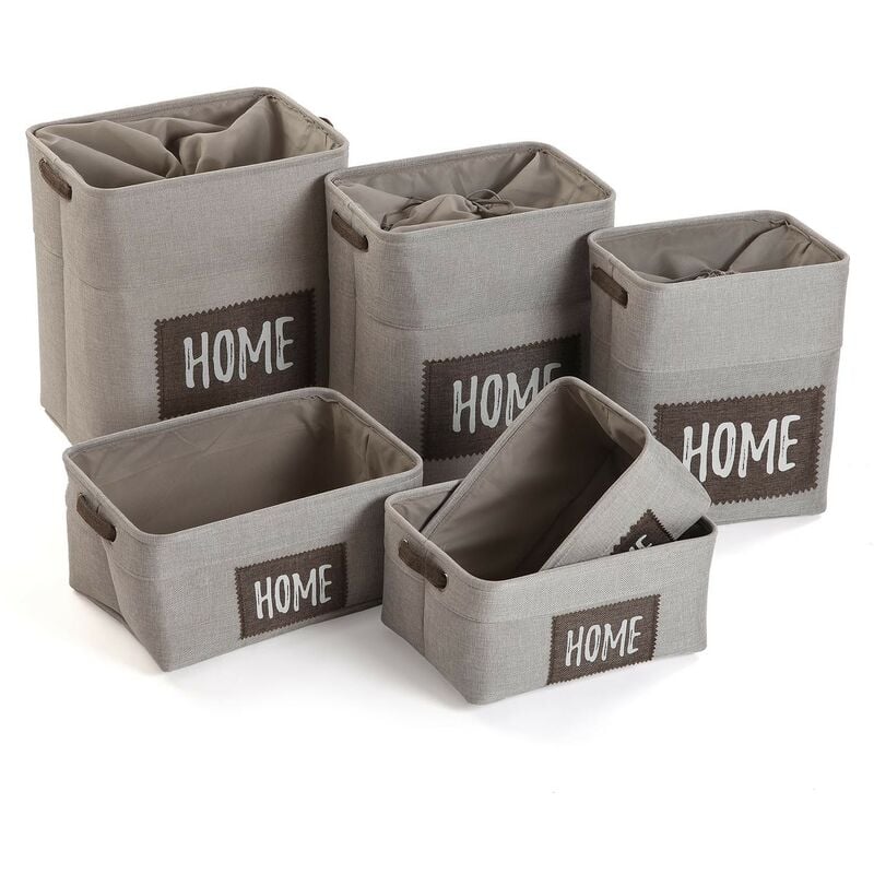 

Set 6 Cestas Gris Claro
