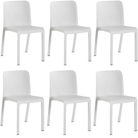 Set 6 chaises de grana blanches - Blanc