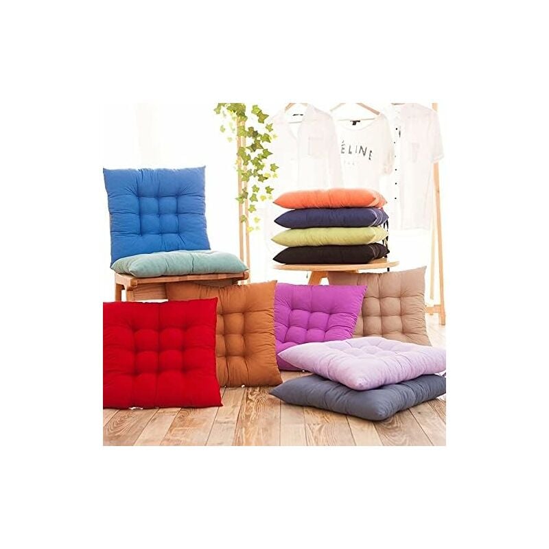 

Set 6 Cojines de Silla de Jardín, Cojines de Asiento 40x40cm Comedor Silla Cojines Patio Terraza Jardín Exterior Jardín Decoración Jardín Balcón