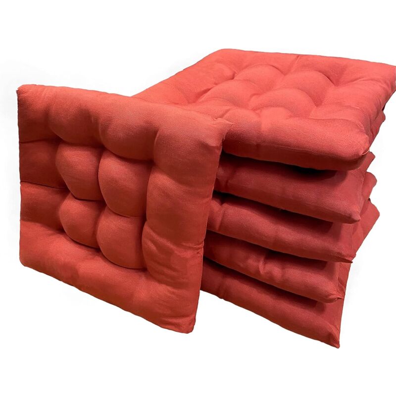 

Set 6 Cojines de Silla de Jardín, Cojines de Asiento 40x40cm Comedor Silla Cojines Patio Terraza Jardín Exterior Jardín Decoración Jardín Balcón