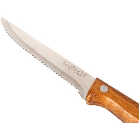 SET 6 COLTELLI BISTECCA 20,5 CM MANICO IN LEGNO