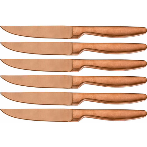 Set 6 Coltelli da Tavola Lama Liscia in Acciaio Inox Jacob Rame