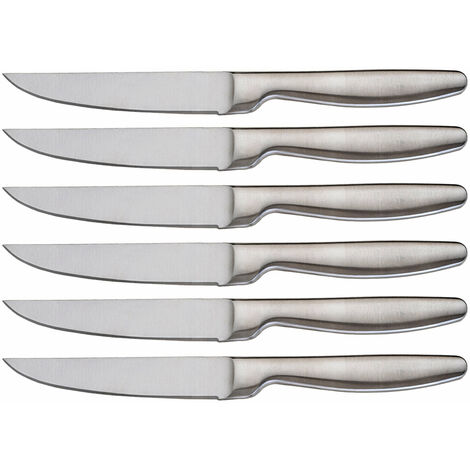 Set 6 Coltelli da Tavola Lama Liscia in Acciaio Inox Jacob Silver