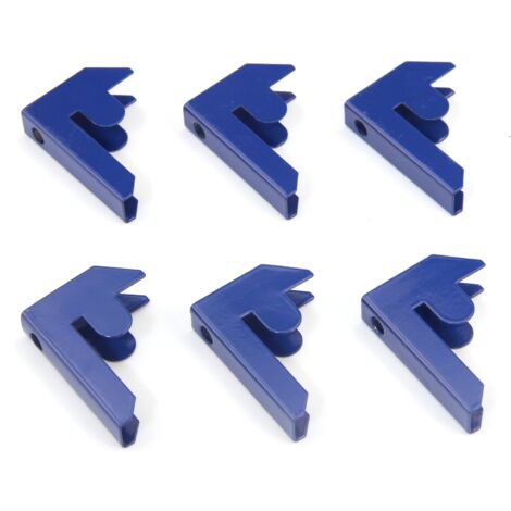 Set 6 Connettori Blu in Acciaio per Collegare Scaffali T-Rax