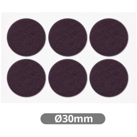 Set 6 fieltros adhesivos redondos Ø30mm Marron GSC 003802760