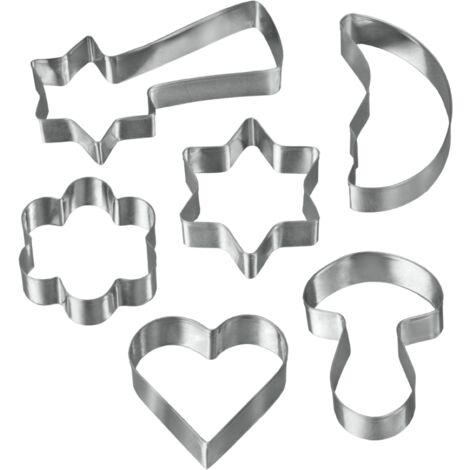 Set 6 formine taglia pasta per biscotti inox - metaltex