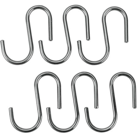 Set 6 ganchos s lonardo cromados 6,5cm metaltex