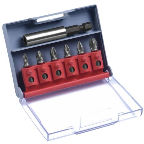 set 6 inserti a croce philips connex "max-power" per avvitatore con supporto magnetico