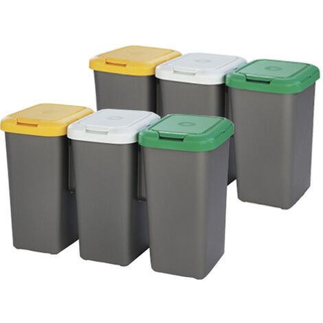 SET 6 PAPIERS DE RECYCLAGE 150 litres en plastique multicolore