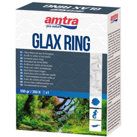 Set 6 pezzi Amtra Glax Ring 550 gr.: Amtra Glax Ring Anelli in vetro sinterizzato ultra poroso per l’insediamento dei batteri filtranti