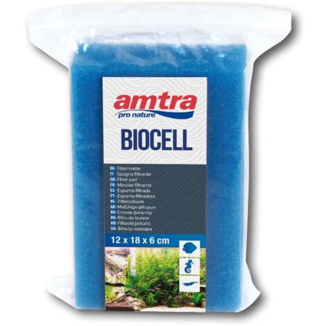 Set 6 pezzi Biocell Blue Foam Media cm 18x12x6.: Set 6 pezzi Biocell Blue Foam Cm 18x12x6 Filtro meccanico per acquario in spugna sintetica