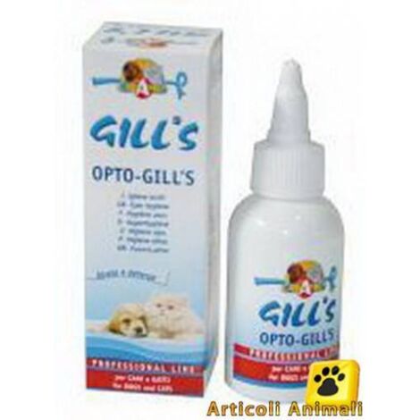 Set 6 pezzi Gill'S Opto Clean 50 ml elimina le macchie gialle intorno agli occhi dei cani e dei gatti