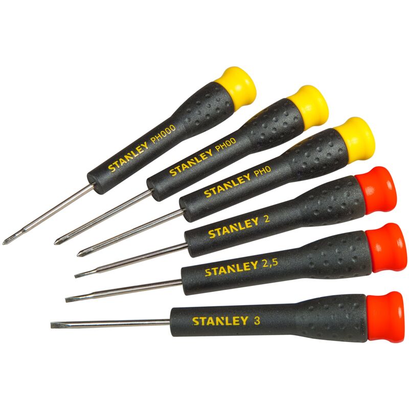 STHT0-62632 Cacciaviti di Precisione, 3 x Std - 3 x Ph, Set di 6 pz - Stanley