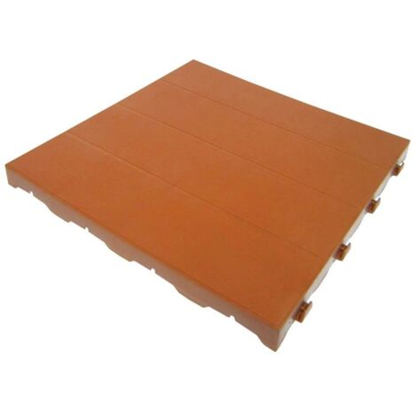 Set 6 Piastrelle in Plastica da Esterno 40 x 40 cm