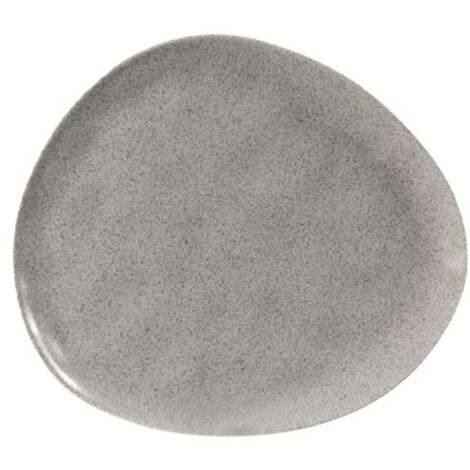 SET 6 PIATTI DA FRUTTA IN CERAMICA DA 23 CM IN COLORE GRIGIO EFFETTO MARMO