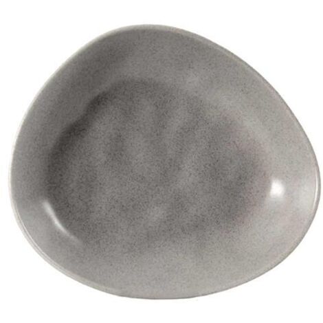 SET 6 PIATTI FONDI IN CERAMICA DA 23 CM IN COLORE GRIGIO EFFETTO MARMO